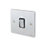 Schneider Electric Ultimate Low Profile 16AX 1-Gang Intermediate Switch Brushed Chrome with Black Inserts