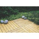 Forest Patio Deck Tile Kit 39mm x 0.6m x 0.6m 4 Pack