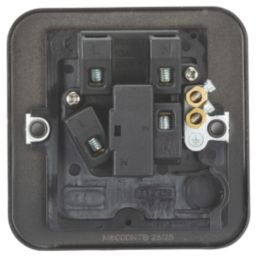 Knightsbridge  13A Unswitched Metal Clad Fused Spur with Neon Black