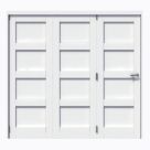 Green & Taylor 4-Panel Roomfold 3-Door Primed White Wooden Shaker Internal Bi-Fold Doors 2060mm x 2133mm