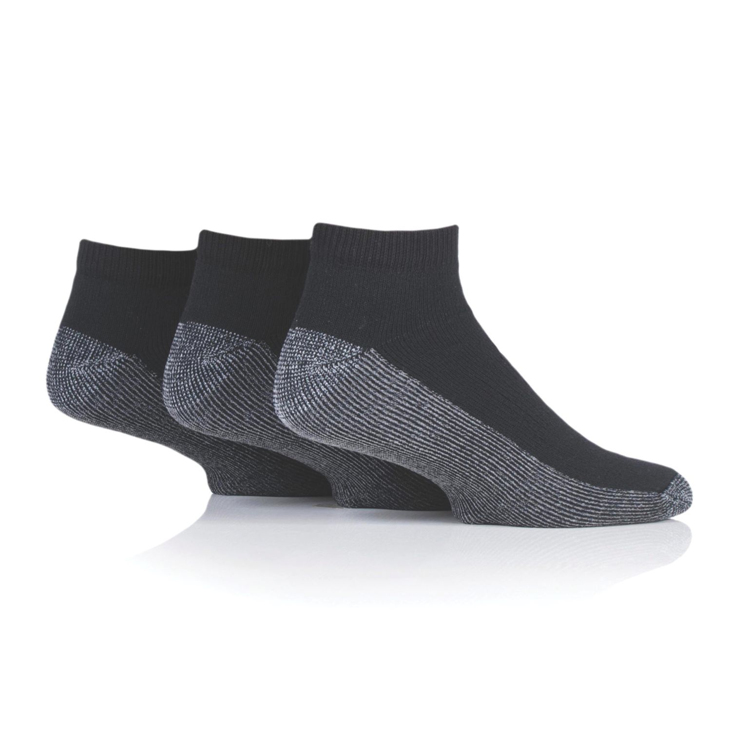 SockShop Heavy Duty Safety Trainer Socks Black 6-11 4 Pairs (580JJ)