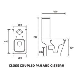 Toilet-to-Go Soft-Close Close-Coupled Toilet Dual-Flush 6 / 4Ltr