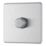 LAP  1-Gang 2-Way LED Dimmer Switch  Brushed Steel with Colour-Matched Inserts
