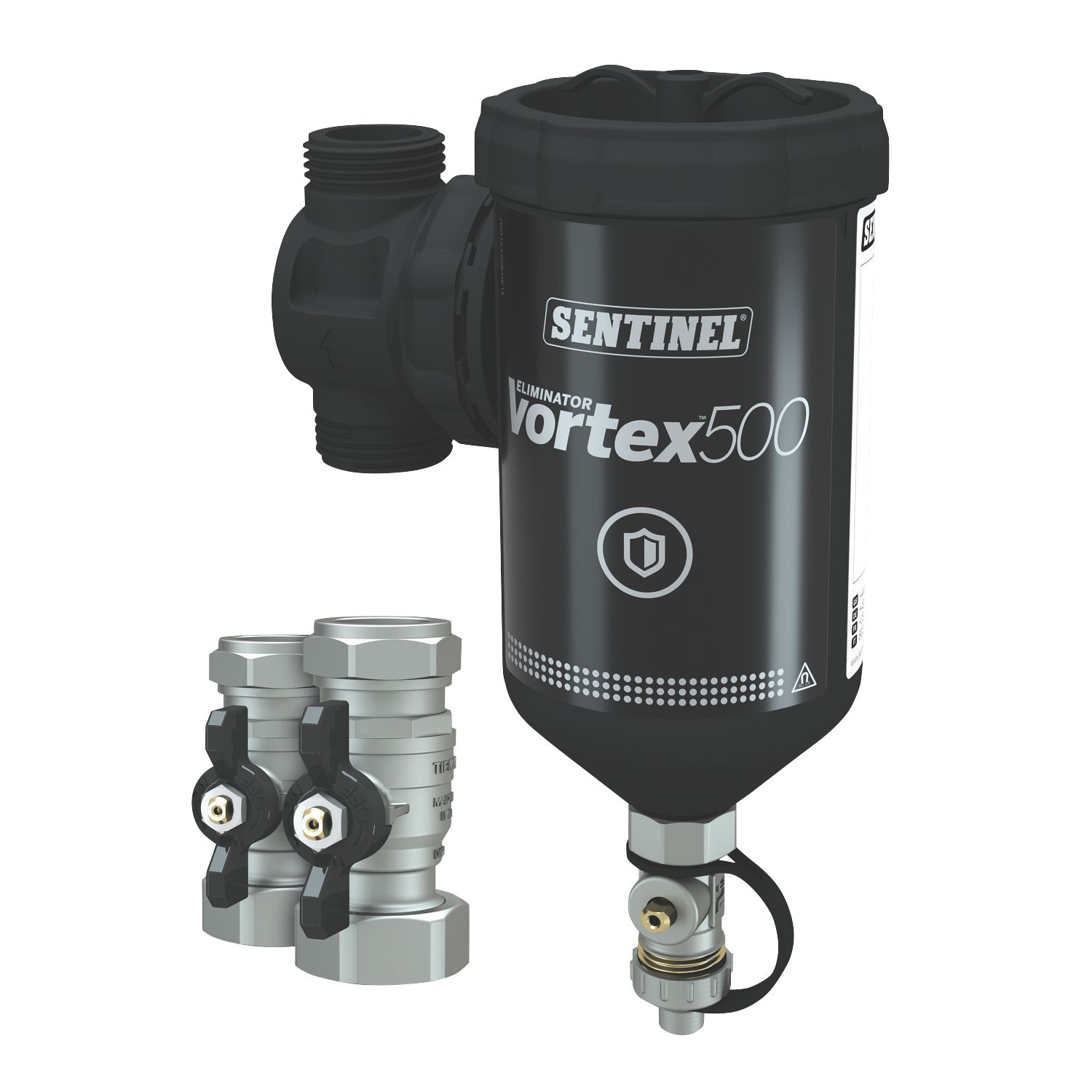 Sentinel Eliminator Vortex500 Central Heating Filter with Valves 22mm (580PR)