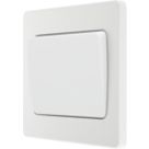 British General Evolve 20A 16AX 1-Gang 2-Way Wide Rocker Light Switch  Pearlescent White with White Inserts