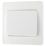 British General Evolve 20A 16AX 1-Gang 2-Way Wide Rocker Light Switch  Pearlescent White with White Inserts