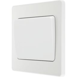 British General Evolve 20 A 16AX 1-Gang 2-Way Wide Rocker Light Switch  Pearlescent White with White Inserts