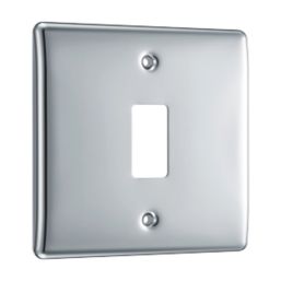 British General Nexus Metal Grid 1-Module Grid Faceplate Polished Chrome