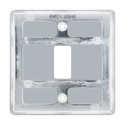 British General Nexus Metal Grid 1-Module Grid Faceplate Polished Chrome