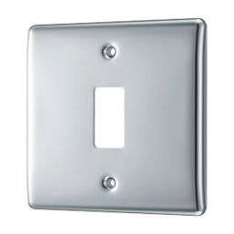 British General Nexus Metal Grid 1-Module Grid Faceplate Polished Chrome