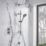 Meda Rear-Fed Concealed Chrome Thermostatic Mixer Shower