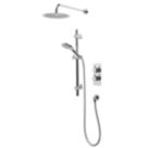 Meda Gravity-Pumped Flexible Concealed Chrome Thermostatic Shower