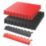 Garage Floor Tile Company X Joint Double Garage Interlocking Floor Tile Pack Black/Red 27m² 117 Pieces