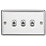 Knightsbridge  10AX 3-Gang 2-Way Light Switch  Polished Chrome