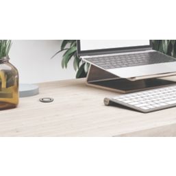 Knightsbridge  2.4A 12W 2-Outlet Type A Pop-Up USB Charger Brushed Chrome