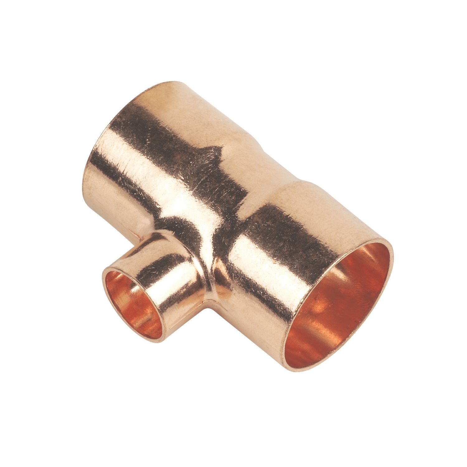 Flomasta Copper End Feed Reducing Tee 28mm x 28mm x 15mm (58113)