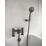 Bristan Liso Black 134mm Deck Mounted Dual Control Manual Shower Mixer Tap