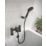 Bristan Liso Black 134mm Deck Mounted Dual Control Manual Shower Mixer Tap