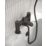 Bristan Liso Black 134mm Deck Mounted Dual Control Manual Shower Mixer Tap