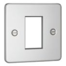 Knightsbridge  1-Module Modular Faceplate Polished Chrome