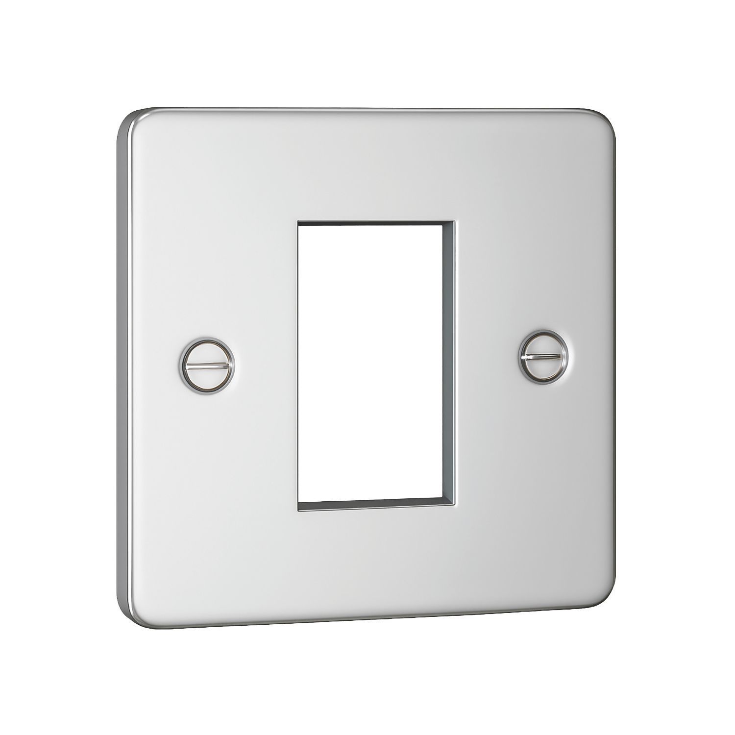 Knightsbridge 1-Module Modular Faceplate Polished Chrome (581AM)