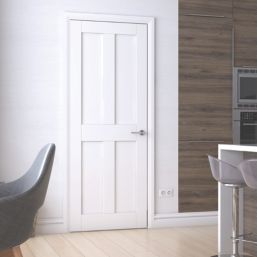 Green & Taylor Victorian Satin Painted White Wooden Shaker Internal Fully-Finished Door 1981mm x 686mm