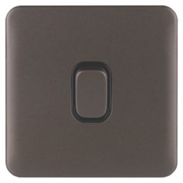 Schneider Electric Lisse Deco 20AX 1-Gang DP Control Switch Mocha Bronze  with Black Inserts