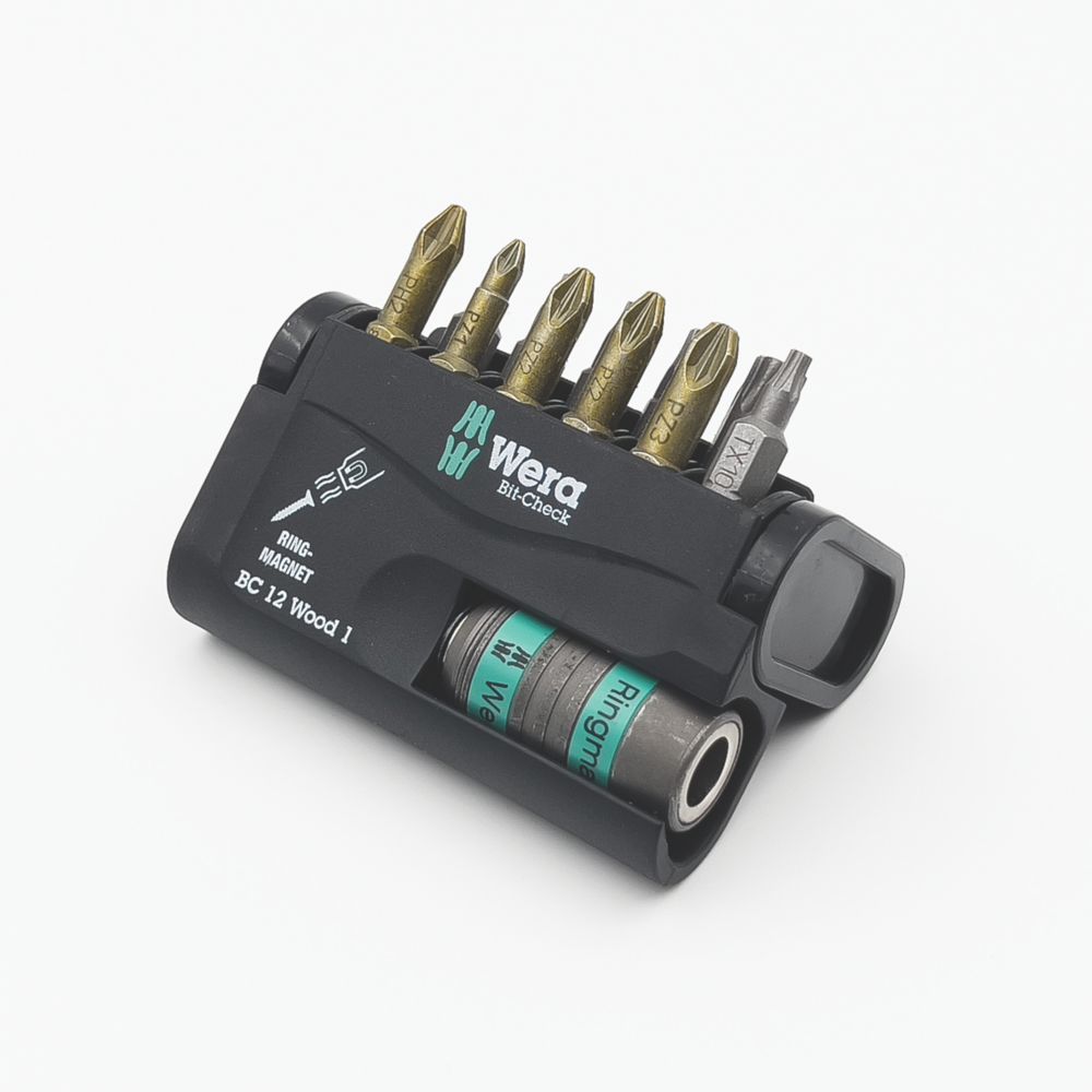 Wera BitCheck 1/4" Hex Shank Mixed Wood ExtraHard Torsion Screwdriver