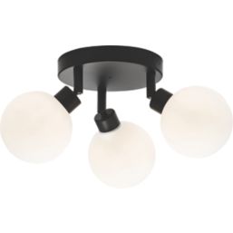 Knightsbridge  Round 3-Light Triple G9 Wall & Ceiling Spotlight Matt Black