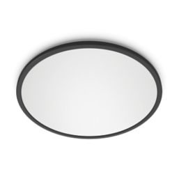 Philips SuperSlim LED Ceiling Light IP20 Black 15W 1300lm