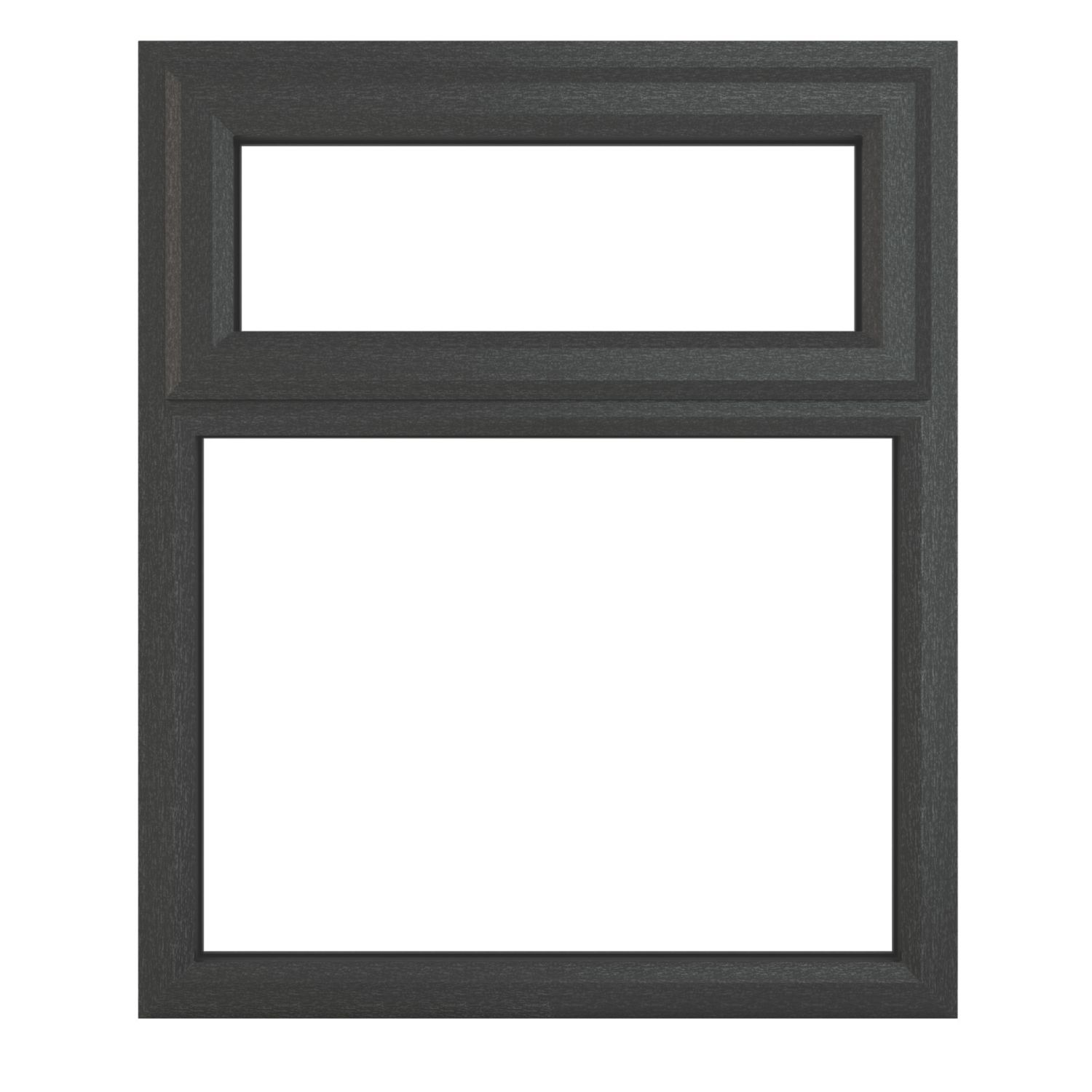 Crystal Top Opening Clear Triple-Glazed Casement Anthracite on White uPVC Window 905mm x 965mm (581JM)