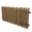 Forest  Picket Slatted Top Fence Panels Natural Timber 6' x 3' Pack of 5