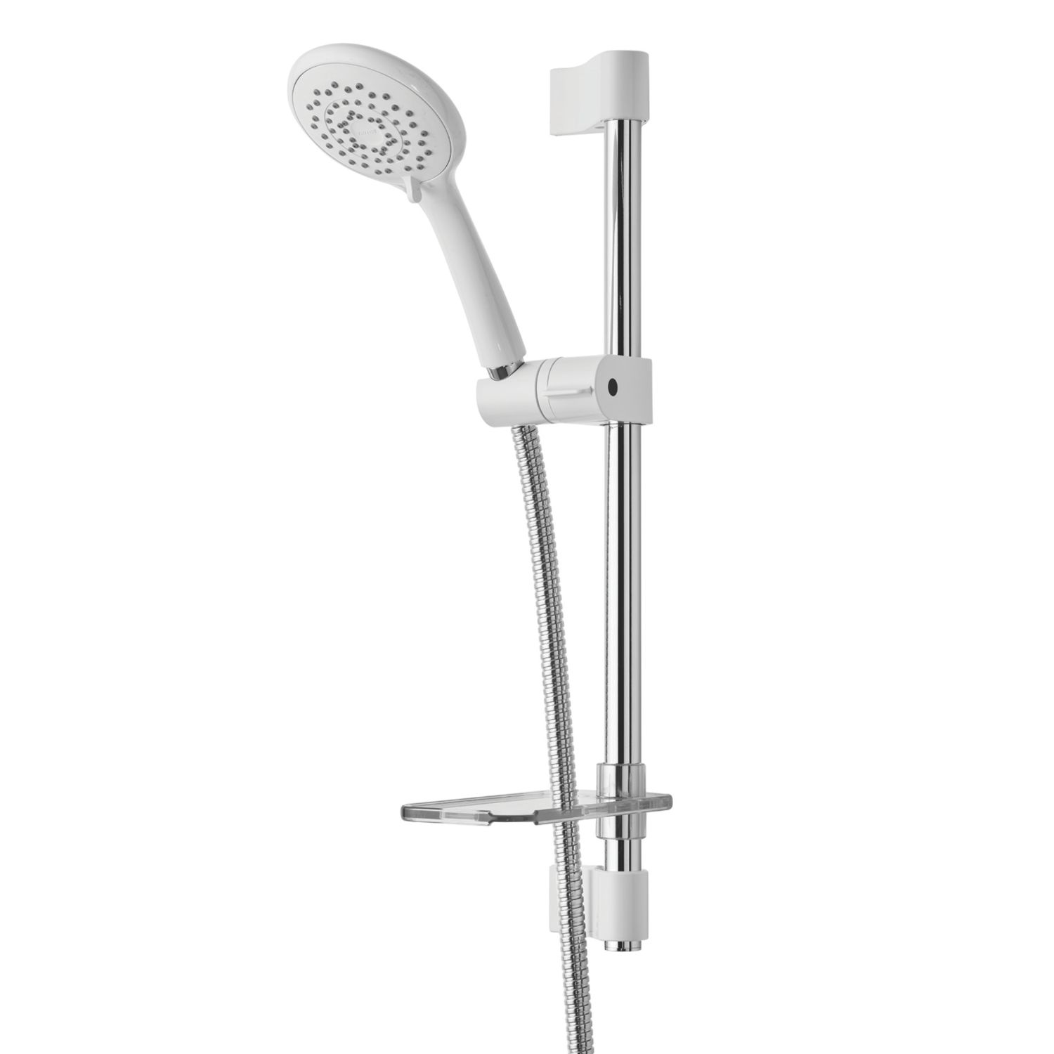 Triton Corner Riser Rail White/Chrome 530mm (581JW)