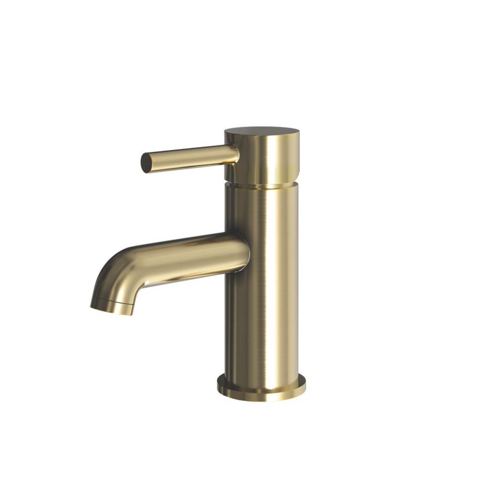 ETAL Bounce Mono Basin Mixer Tap Brushed Brass | Basin Taps | Screwfix.com