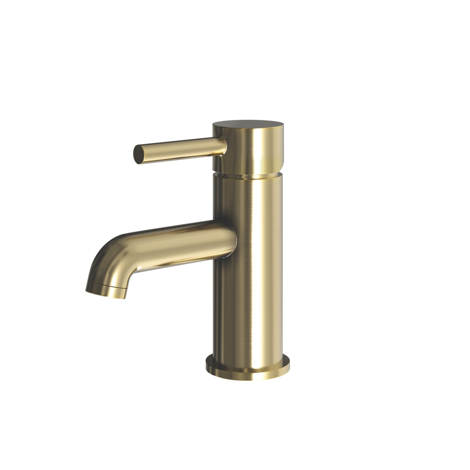 ETAL Bounce Brushed Brass 147mm Cloakroom Lever Mono Basin Mixer Tap (581KG)