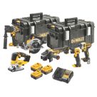 DEWALT DCK664P3-GB  18V 3 x 5.0Ah Li-Ion XR Brushless Cordless 6-Piece Power Tool Kit