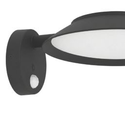 Eglo Cerrisi Outdoor LED Solar Wall Light With PIR Sensor Black 800lm