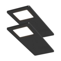 Sensio Astro Pro Rectangular LED Under Cabinet Lights Black 9.6W 240-270lm 2 Pack