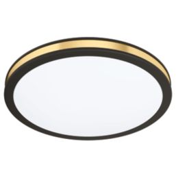 Eglo Pescaito LED Ceiling Light Black/Gold Effect 10W 1100lm