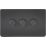 Knightsbridge  3-Gang 2-Way LED Intelligent Dimmer Switch  Matt Black