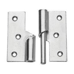 Smith & Locke Polished Chrome  Rising Butt Hinges LH 75mm x 70.6mm 2 Pack