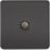 Knightsbridge  1-Gang Coaxial TV Socket Matt Black
