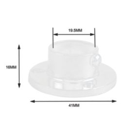 Essentials Rail End Sockets White 19mm 2 Pack