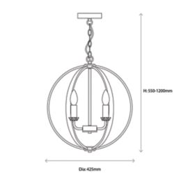 Quay Design Spirit Ceiling Pendant Bright Nickel