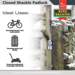 Burg-Wachter Delta     Solid Steel Padlock Silver 60mm