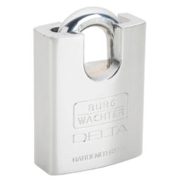 Burg-Wachter Delta     Solid Steel Padlock Silver 60mm