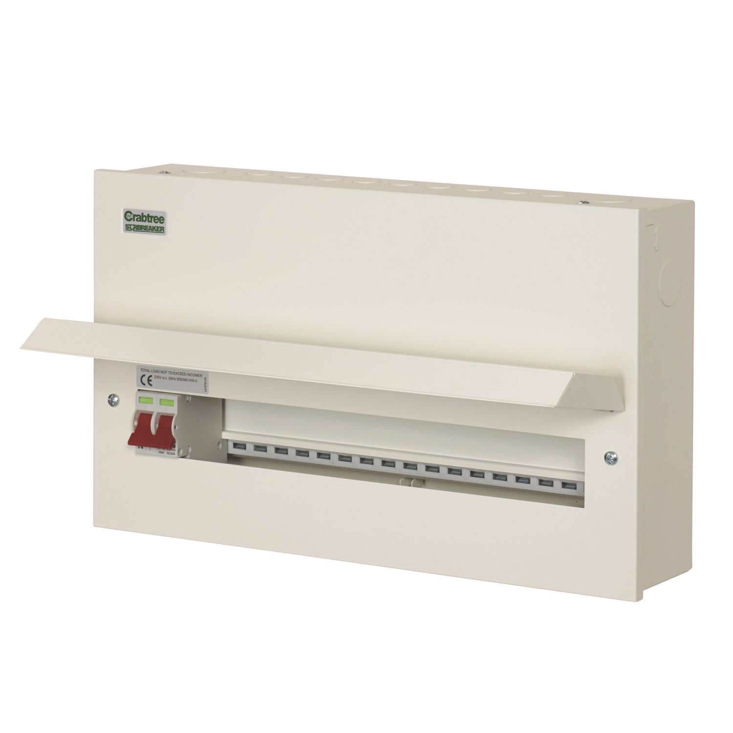 Crabtree Starbreaker 20-Module 18-Way Part-Populated Main Switch Consumer Unit (5823P)