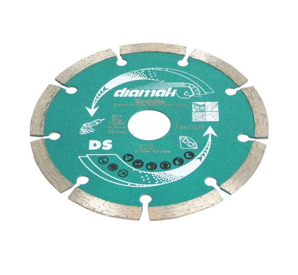 Makita D61139 Masonry Segmented Diamond Blade 125mm x 22.23mm Screwfix