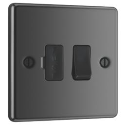 LAP  13A Switched Fused Spur  Black Nickel with Black Inserts