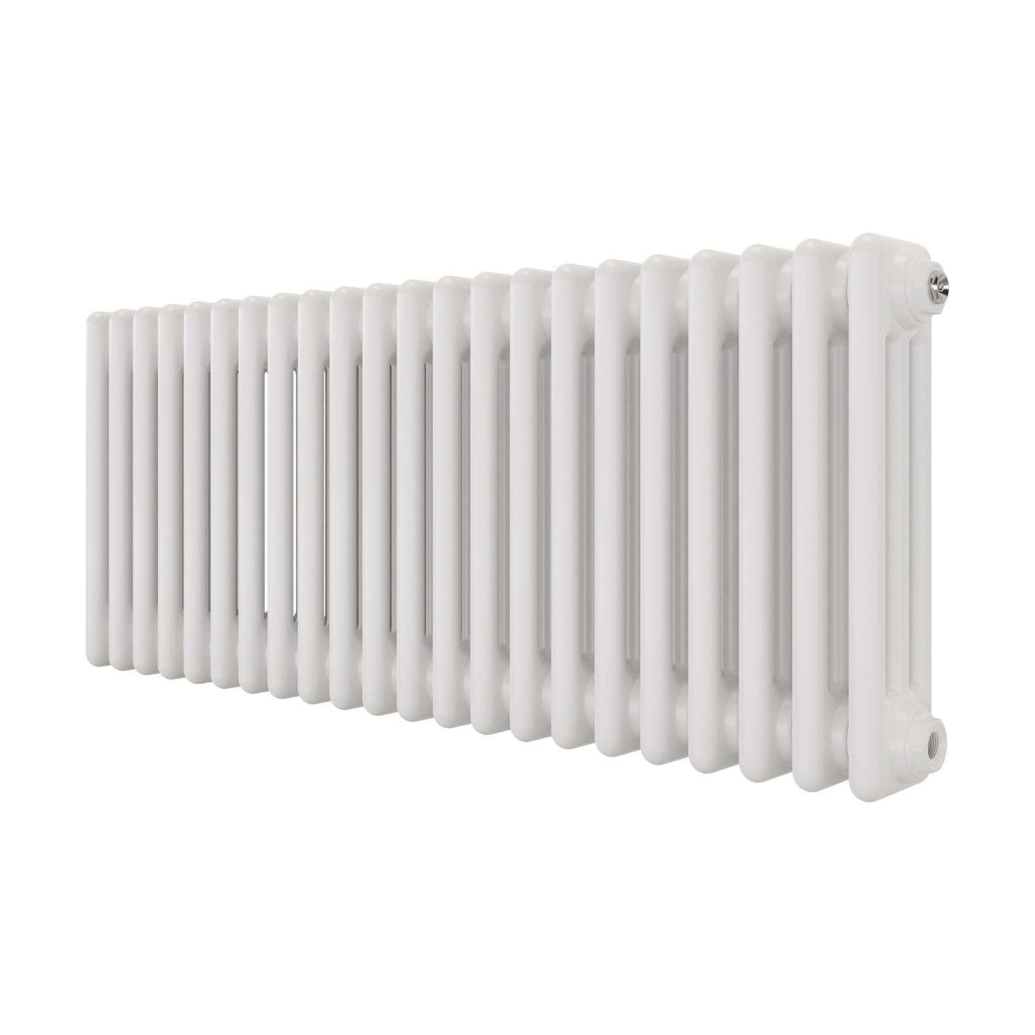 Azur 400mm x 1010mm 3033BTU White Horizontal 3 Column Radiator (582AC)